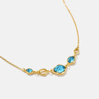 Blue Topaz Multi-Stone Necklace AmberLollipop