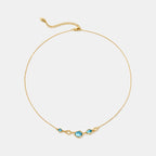 Blue Topaz Multi-Stone Necklace AmberLollipop