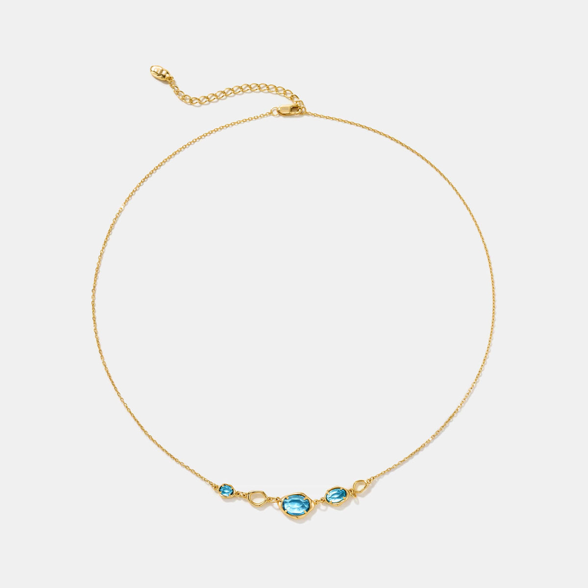 Blue Topaz Multi-Stone Necklace AmberLollipop
