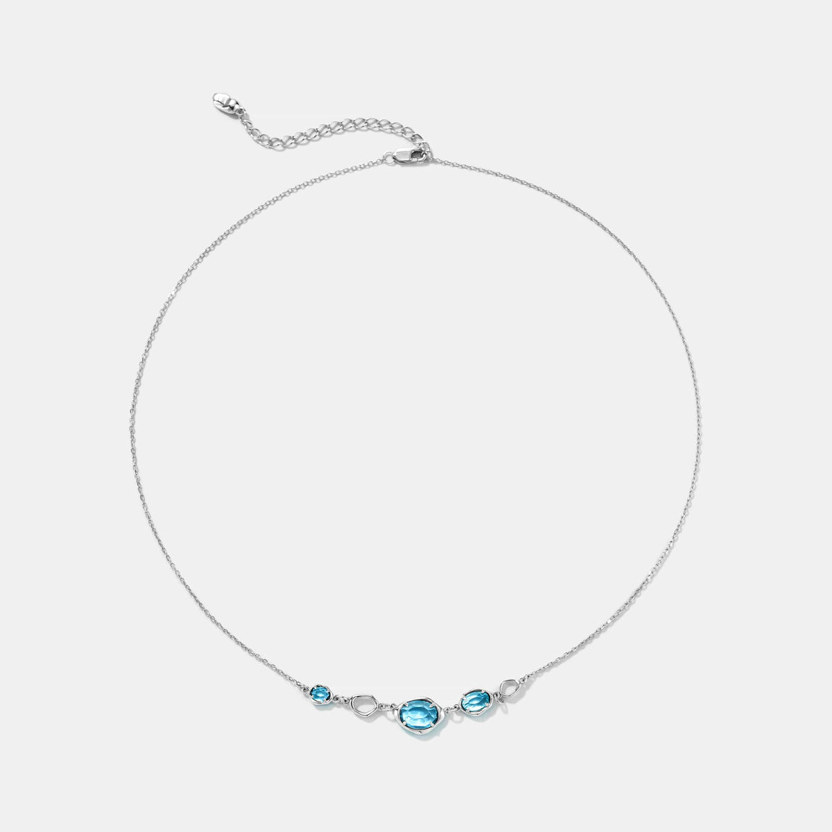 Blue Topaz Multi-Stone Necklace AmberLollipop
