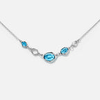 Blue Topaz Multi-Stone Necklace AmberLollipop