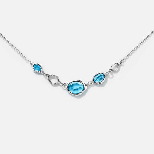 Blue Topaz Multi-Stone Necklace AmberLollipop