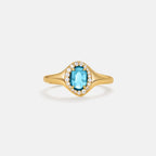 Blue Topaz Open Ring AmberLollipop