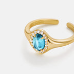 Blue Topaz Open Ring AmberLollipop