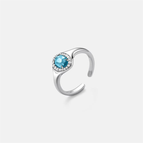 Blue Topaz Open Ring AmberLollipop