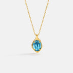 Blue Topaz Pendant Necklace AmberLollipop