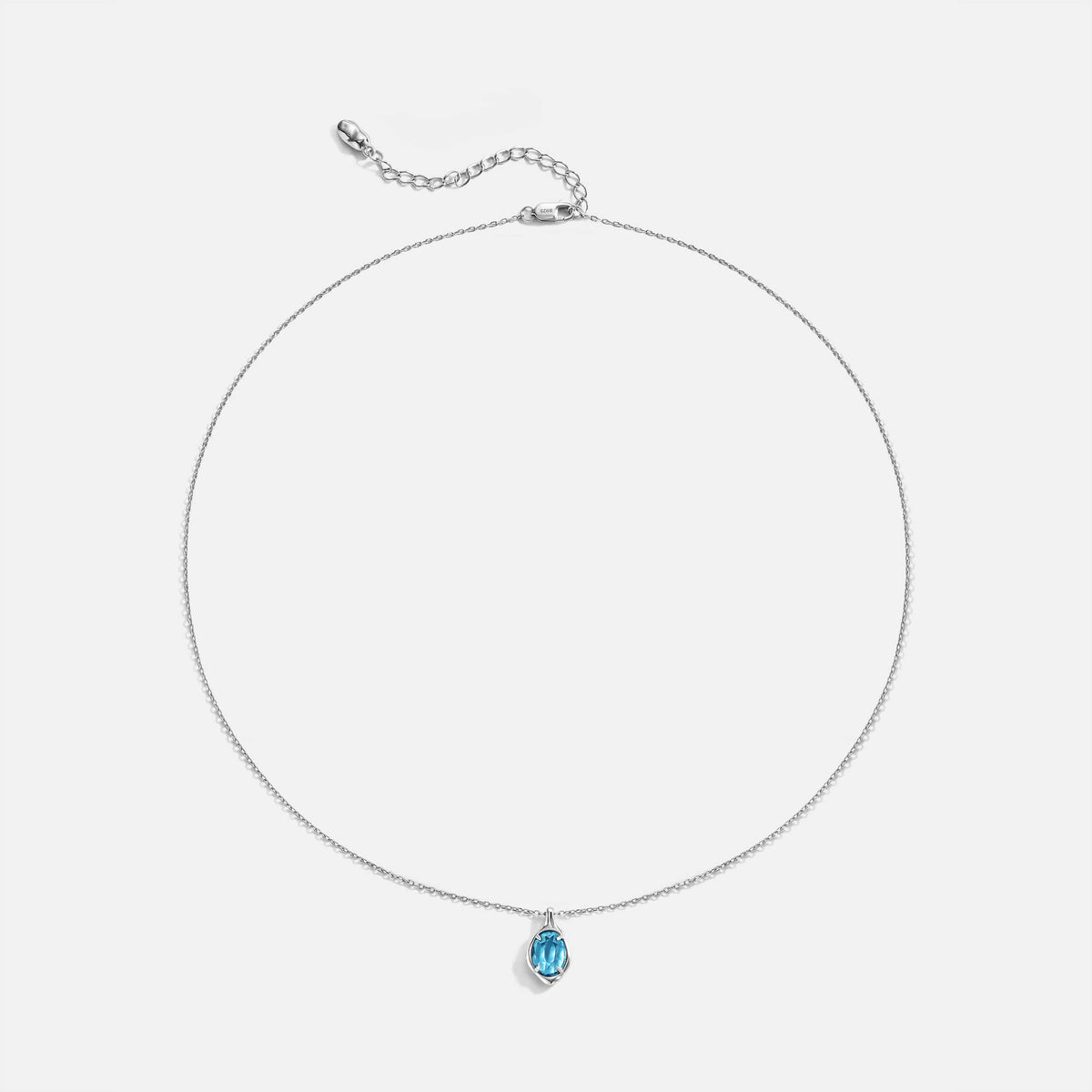 Blue Topaz Pendant Necklace AmberLollipop
