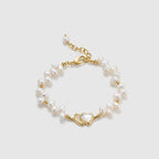 Blush Heart Irregular Pearl Bracelet AmberLollipop