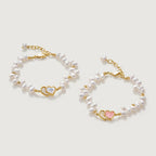 Blush Heart Irregular Pearl Bracelet AmberLollipop