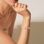 Blush Heart Irregular Pearl Bracelet AmberLollipop