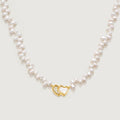 Blush Heart Irregular Pearl Necklace AmberLollipop
