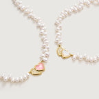Blush Heart Irregular Pearl Necklace AmberLollipop