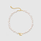 Blush Heart Irregular Pearl Necklace AmberLollipop