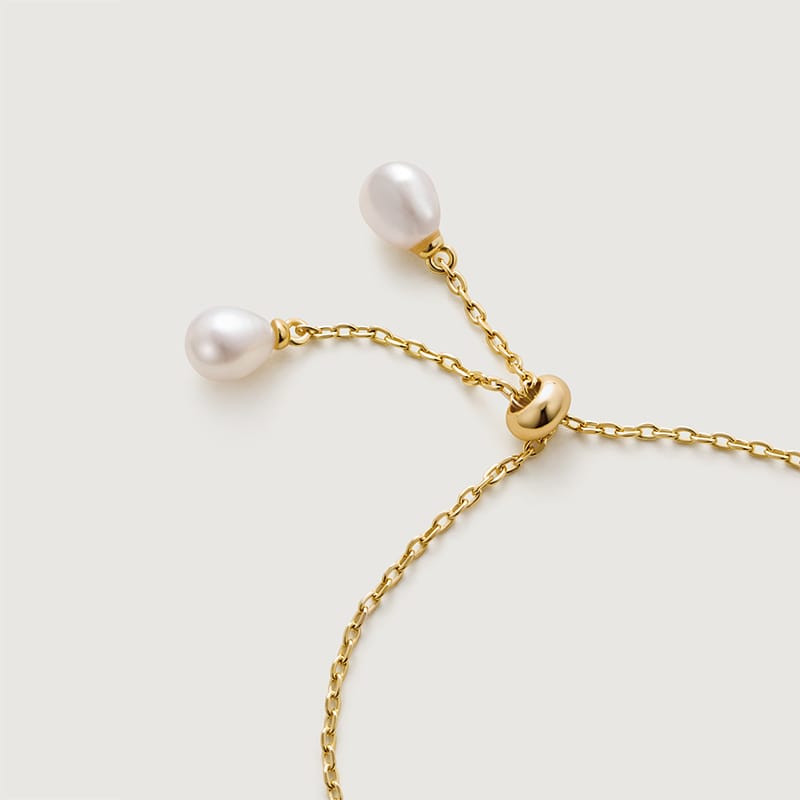 Blush Heart Mother of Pearl Adjustable Bracelet AmberLollipop