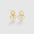 Blush Heart Mother of Pearl Drop Earrings AmberLollipop