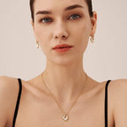 Blush Heart Mother of Pearl Necklace AmberLollipop