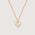 Blush Heart Mother of Pearl Necklace AmberLollipop