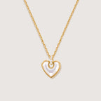 Blush Heart Mother of Pearl Necklace AmberLollipop
