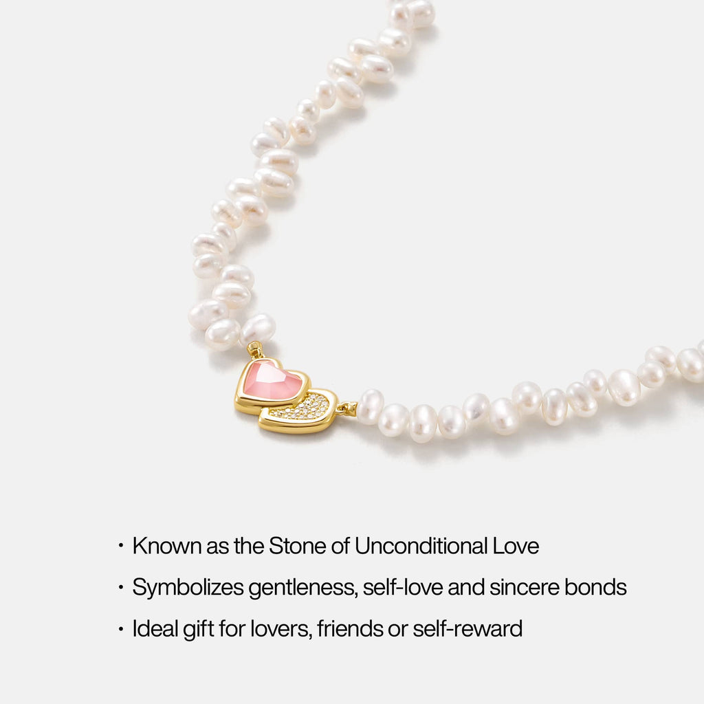 Blush Heart Rose Quartz Jewelry Set AmberLollipop
