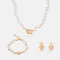 Blush Heart Rose Quartz Jewelry Set AmberLollipop
