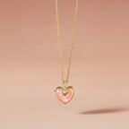Blush Heart Rose Quartz Necklace AmberLollipop