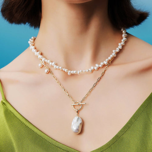 Breaking Dawn Baroque Pearl Necklace