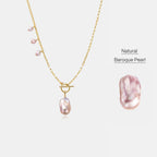 Breaking Dawn Purple Baroque Pearl Pendant Necklace AmberLollipop