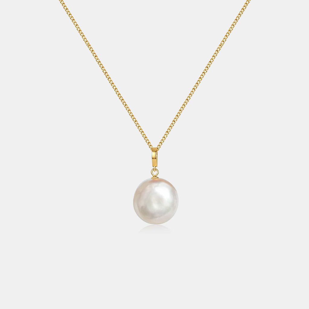 Button Pearl Necklace AmberLollipop