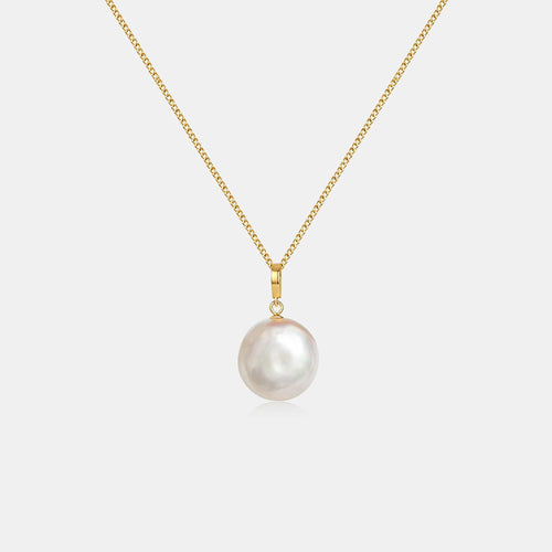 Button Pearl Necklace AmberLollipop