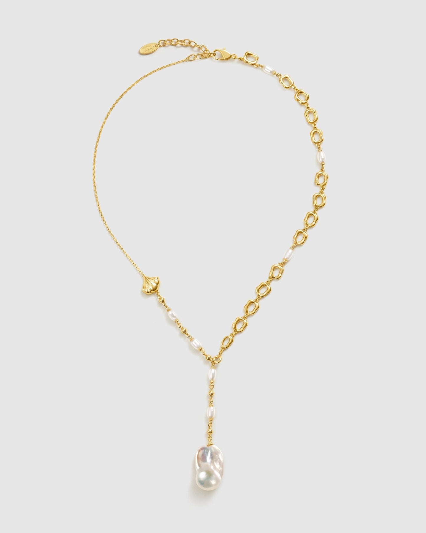 By the Sea Baroque Pearl Necklace - Amber lollipop