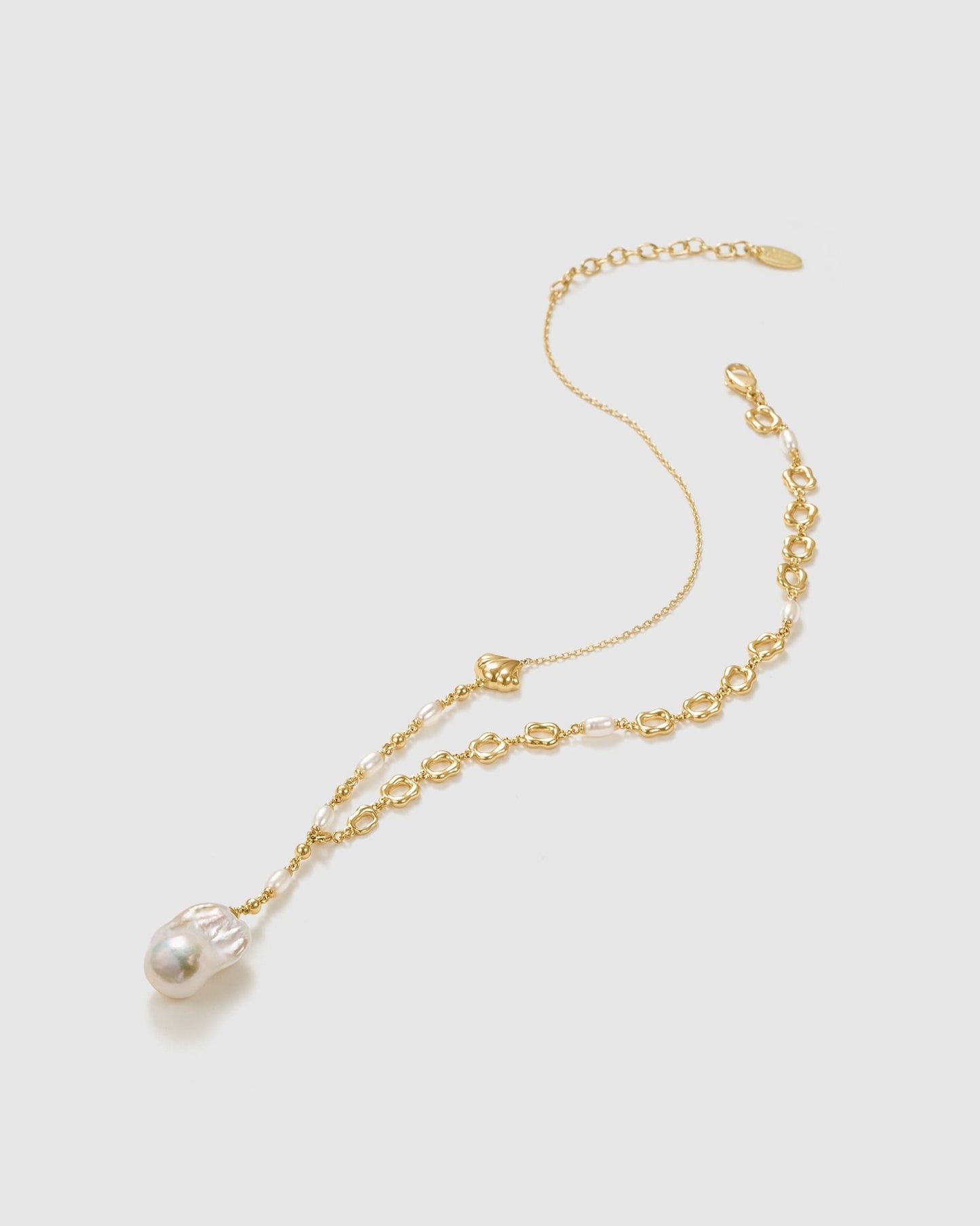 By the Sea Baroque Pearl Necklace - Amber lollipop