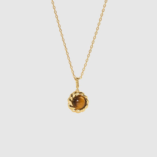 Caramel Coffee Tiger’s Eye Necklace AmberLollipop