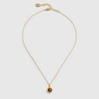 Caramel Coffee Tigerite Necklace - Amber Lollipop