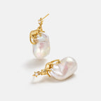 Cat Baroque Pearl Earrings AmberLollipop