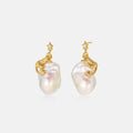 Cat Baroque Pearl Earrings AmberLollipop