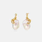 Cat Baroque Pearl Earrings AmberLollipop