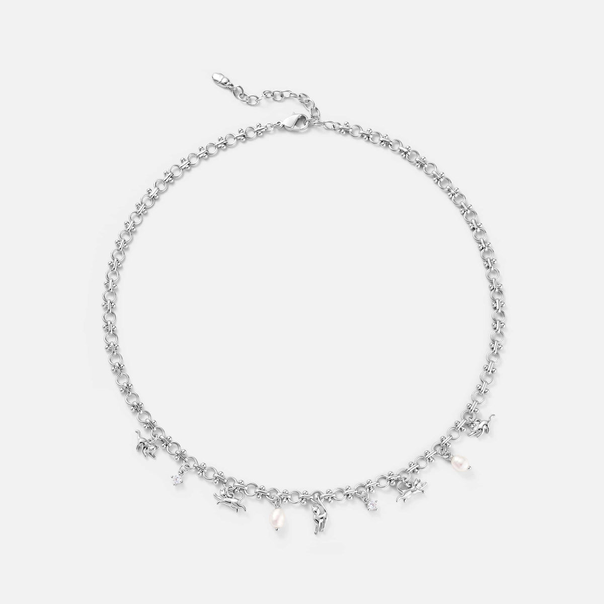 Cat Charm Chain Necklace AmberLollipop