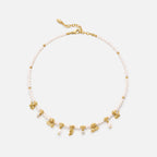 Cat Pearl Beaded Necklace AmberLollipop