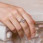 Celestial Double Star Open Ring AmberLollipop