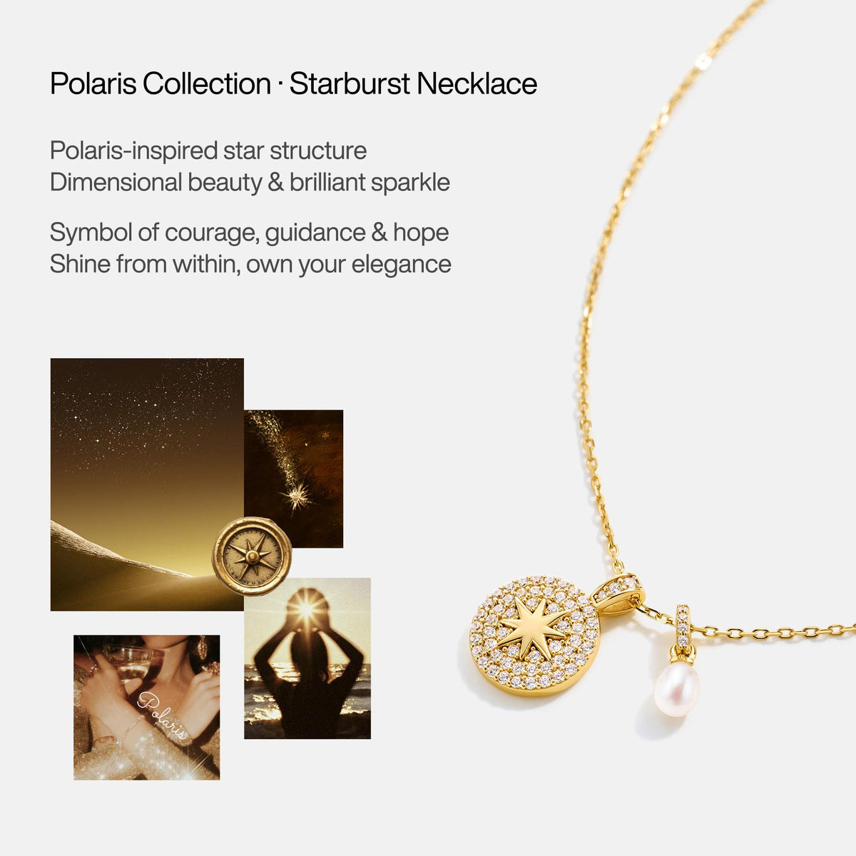 Celestial North Star Necklace AmberLollipop