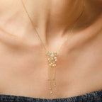Celestial Star Fringe Necklace AmberLollipop