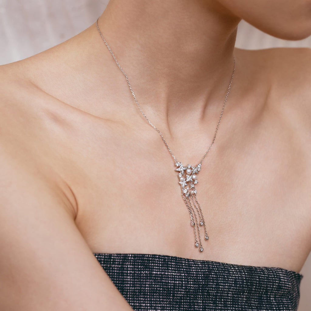 Celestial Star Fringe Necklace AmberLollipop