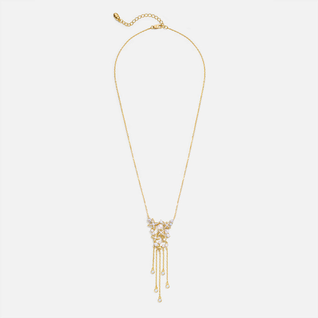 Celestial Star Fringe Necklace AmberLollipop