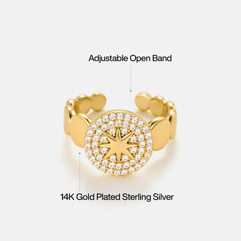 Celestial Star Open Ring AmberLollipop