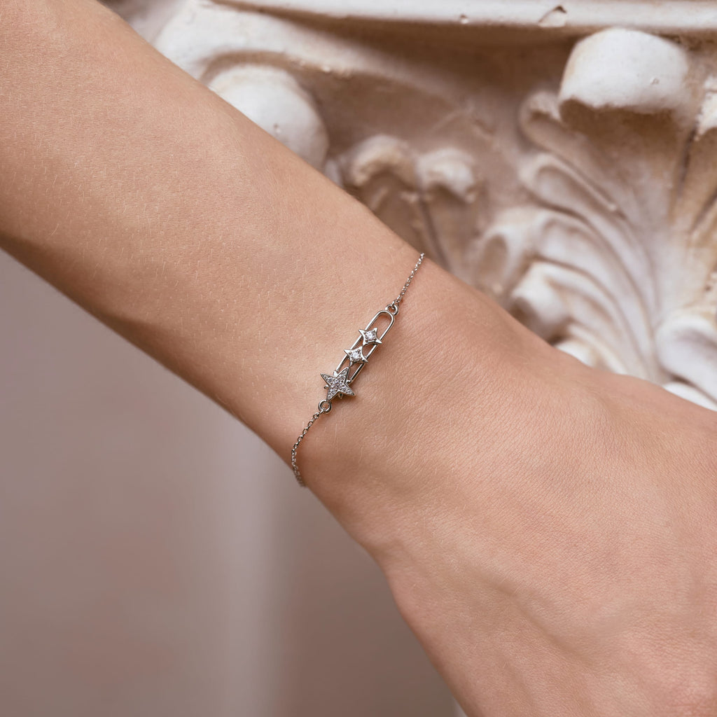 Celestial Star Paperclip Bracelet AmberLollipop