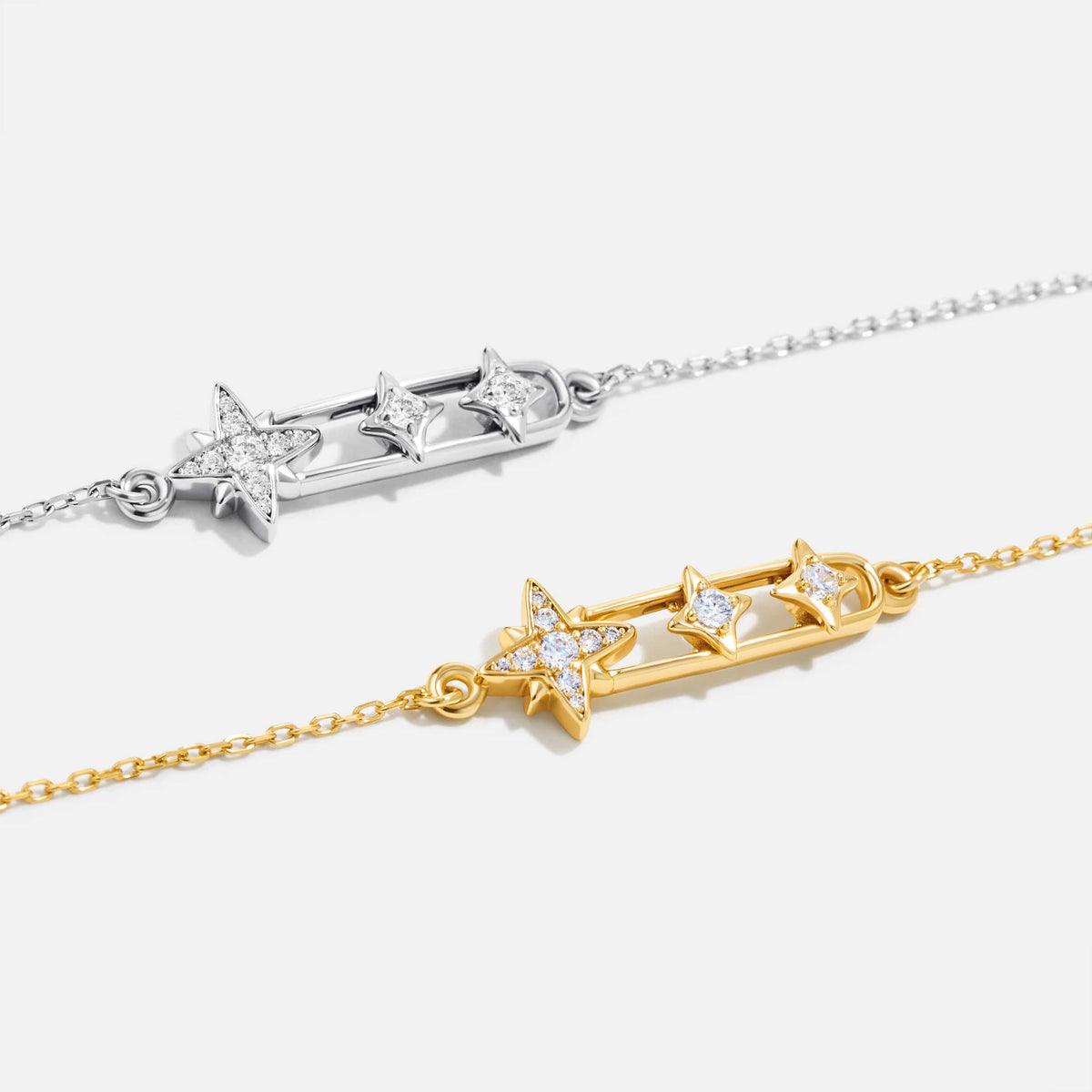 Celestial Star Paperclip Bracelet AmberLollipop