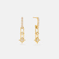 Celestial Star Paperclip Drop Earrings AmberLollipop