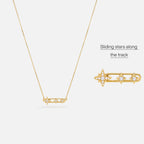 Celestial Star Paperclip Necklace AmberLollipop