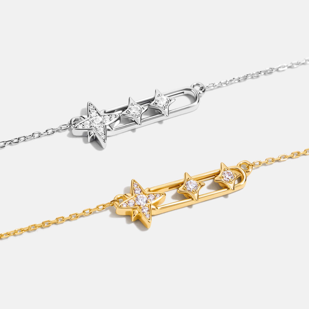 Celestial Star Paperclip Necklace AmberLollipop