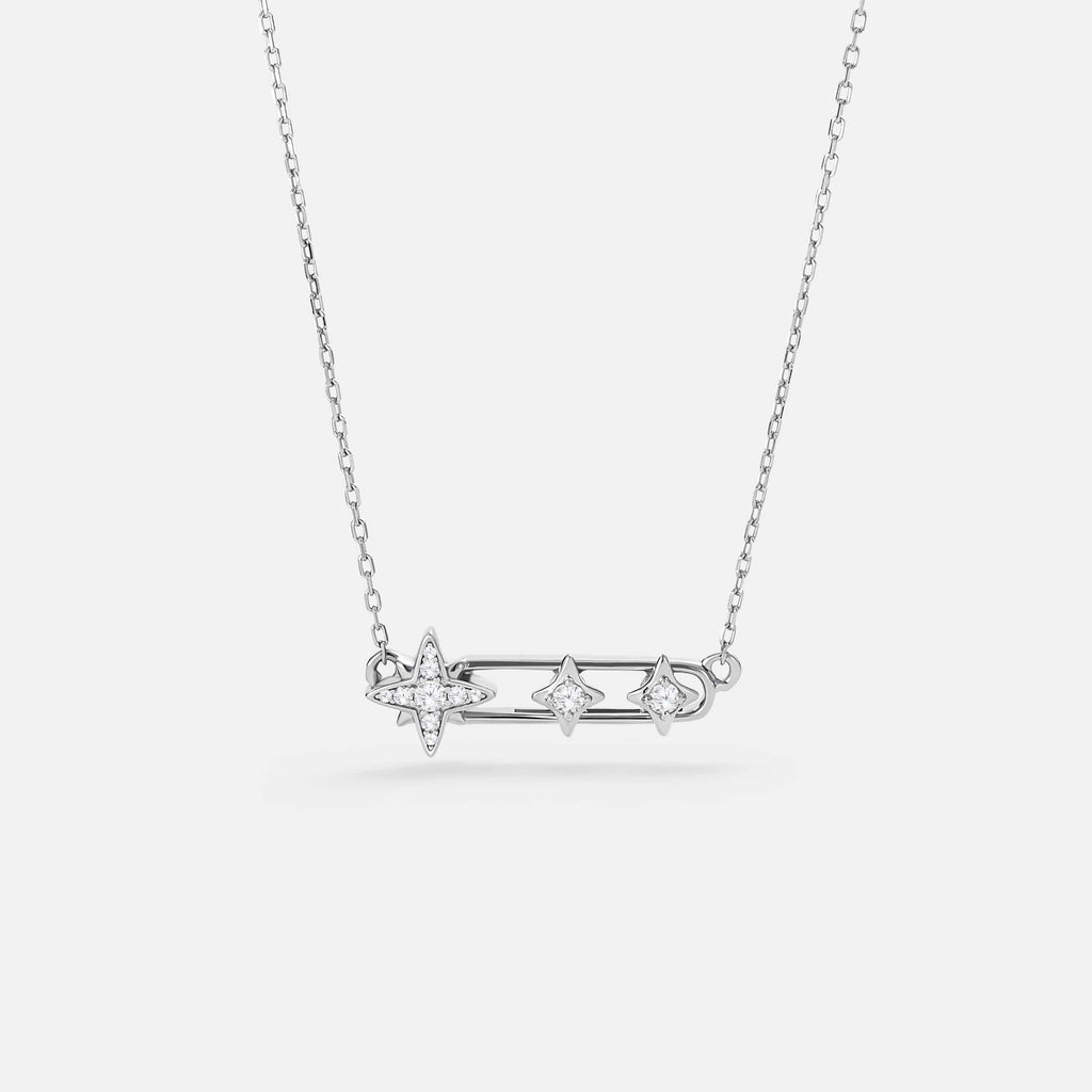 Celestial Star Paperclip Necklace AmberLollipop
